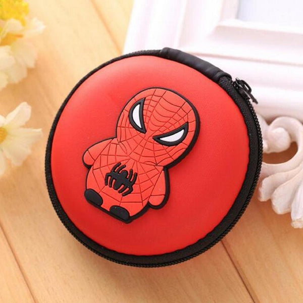 Cartoon Protective Headphone/USB Cable Pouch - Spiderman