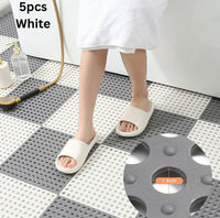 5 Piece Anti Slip Splicing PVC Bathroom Toilet Kitchen Floor Mat Non Slip