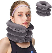 Health Care Cervical Neck Traction Air Bag with 3 Layer Inflatable Pillow