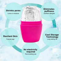 Silicone Ice Roller Massager for Face, Eyes - Natural Skin Care, Cooling and