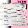 10pcs Professional Nail File Buffer for Home and Salon Manicures - Smooth