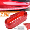 Samurai Red Carbon Front Bumper Lip Protector Rubber Body Guard