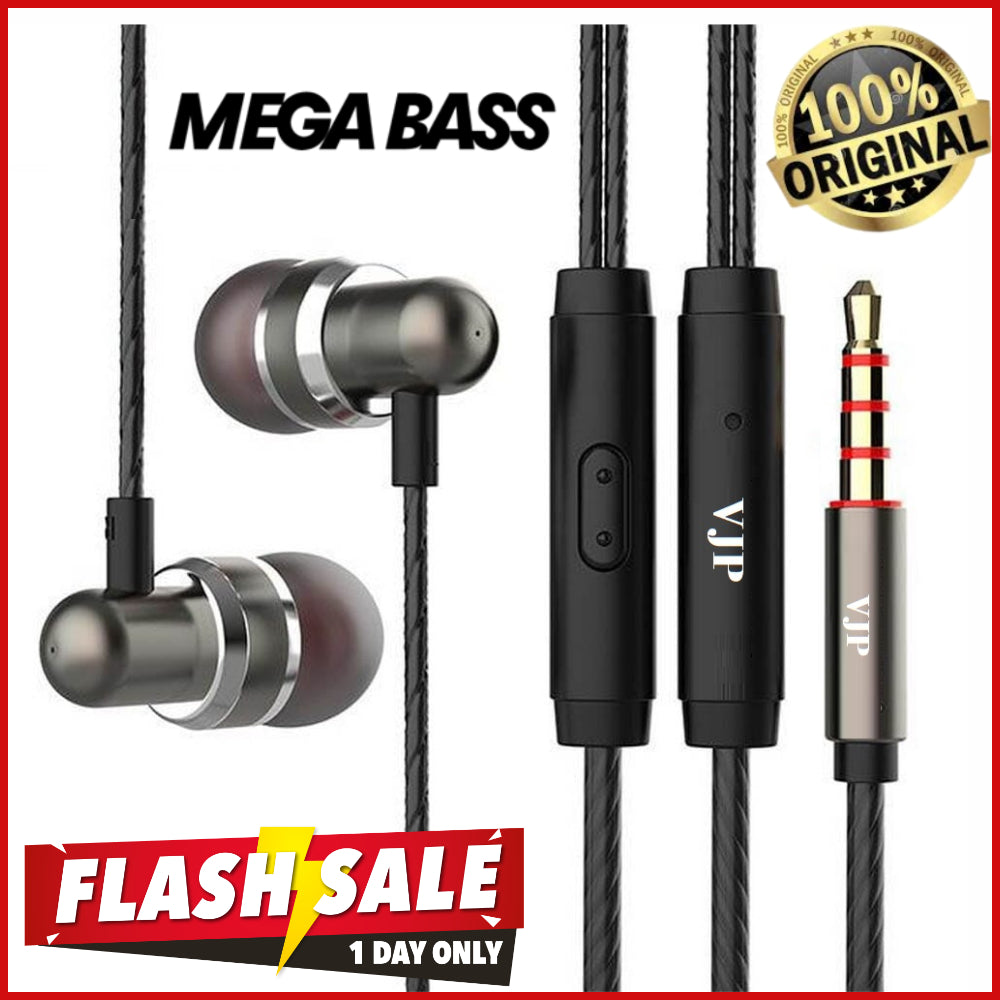 Bass Stereo Earphone Vjp V12 Comfortable Hi-Fi Premium Sound Stereo