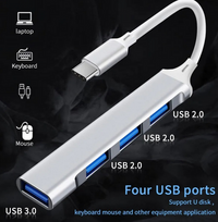 8 in 2 USB +Type C Hub Docking Station with 3.5mm Audio Jack Adapter Micro