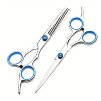 2pcs/set Premium Hair Cutting Kit - Stainless Steel Scissors with Thinning