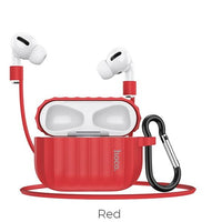 Airpods Pro 4 Case Pouch Silicone Soft + Hook Pouch in Black Red Brown Green