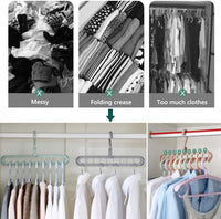 Creative Rotatable Clothe Rack Multifunctional 9 Hole Coat Hanger Save Space