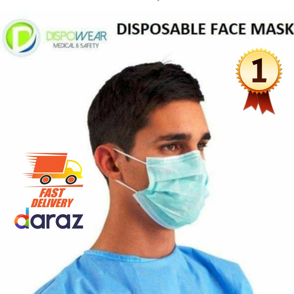 10pcs Disposable Face Mouth Masks Eer Loop Dustproof - Blue