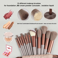 13pcs Makeup Brushes Cosmetic Full Set Soft Hair Female Make Up Tools