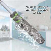 Easy-wring Hands-Free Mop - Kitchen, Bedroom & Living Room Floors | No Hand
