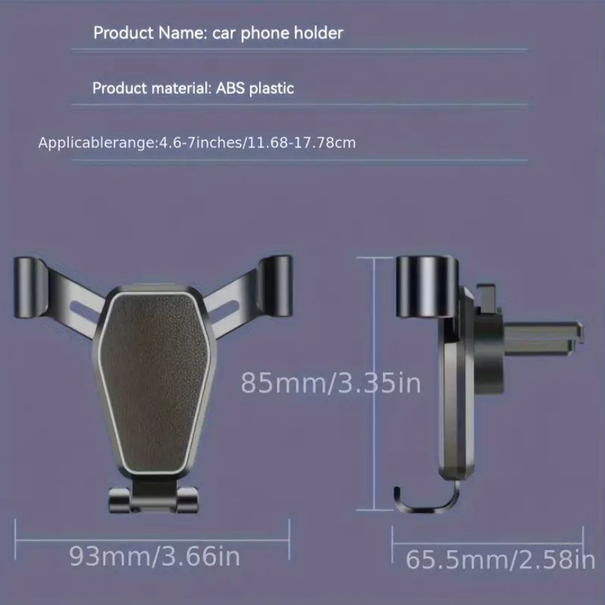 Car Navigation Mobile Phone Holder Car Air Outlet Anti Shaking Gravity Car