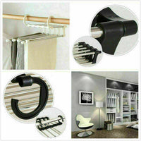 5 in 1 Pant Rack Shelves Clothes Hangers Multi-functional Wardrobe Magic Hanger