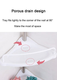 4-layer Non-Perforated Bathroom Shelf, Versatile Corner Storage Shelf