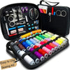 90pcs Compact Travel Sewing Kit with Assorted Threads, Needles, Scissors