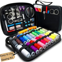 90pcs Compact Travel Sewing Kit with Assorted Threads, Needles, Scissors