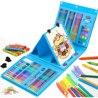 208pcs/168pcs Kids Painting Drawing Art Set with Crayons Oil Pastels