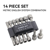 14pcs Electric Hex Socket Head Set Non-Magnetic Screwdriver Inserts for