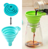1pc Collapsible Silicone Funnel - Spill-Proof, Easy-to-Use, Space-Saving