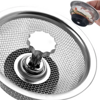 1 Kitchen Sink Filter Plug, 2-in-1 Filter, Kitchen Sink Woven Filter and