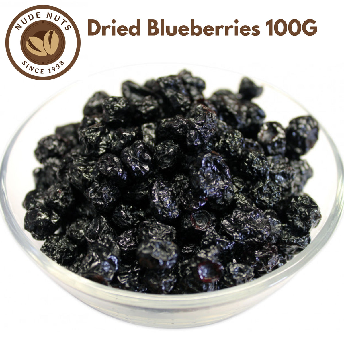 Nude Nuts Organic Dried Blueberries 100g