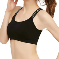 Women Sport Bra Fitness Letters Yoga Wrap Chest Bra Running Yoga Gym Fitness