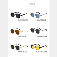Retro Steampunk Silvery Square Metal Frame Trendy Glasses, Suitable for Both