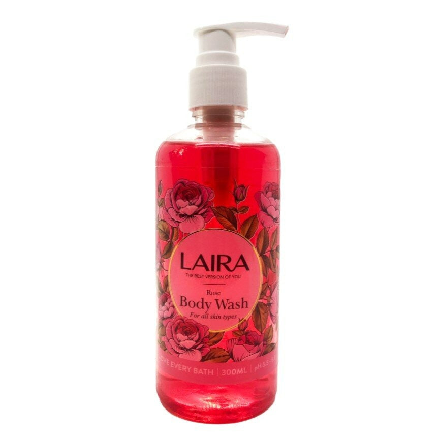 Lfo Laira Nourishing Body Wash 300ml- Glowing Skin Deep Moisture Rose Oil &