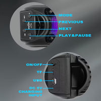 Gts 1550 4 Inch Dual Speaker Portable Bluetooth Speaker FM USB Memory Card