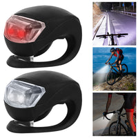 2pcs White LED Light Waterproof Blinker Bicycle Head Front Lights Cycling