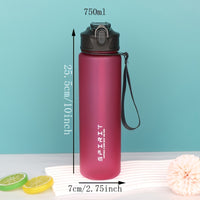 Grinkwell 26oz Frosted Sports Water Bottle - Leakproof, BPA-Free PC with