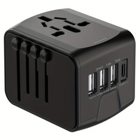 Global Travel Adapter with USB & Type-C Charging Universal Wall Charger with