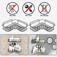 Multipurpose Kitchen Bathroom Corner Shelf Wall Mount Storage Rack Bathroom