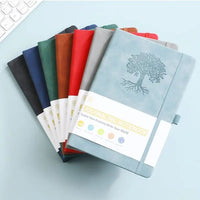 Elastic Strap Journal Notebook Office Work Planner Faux Leather Solid Color