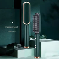 2-in-1 Electric Hair Styling Tool Hot Comb Straightener and Curler with