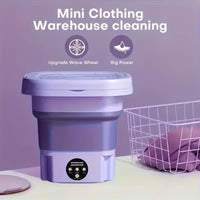 Compact 6.5l 2-in-1 Laundry Washer and Dryer: Folding, Portable Machine for