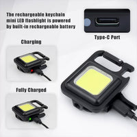 Mini Portable USB Rechargeable Flashlight Xpe COB 3 Modes LED Light Lamp