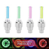 2 Pcs LED Bicycle Valve Rim Light Bike Car Tire Light Dust Valve Cap with