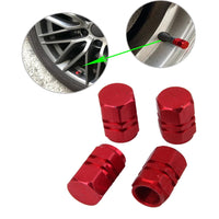 4pc Car Styling Tires Valve Black Color Aluminum Air Dust Stem Caps