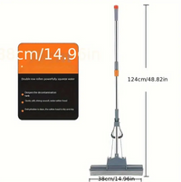 Floor Cleaning Squeeze Mop with Adjustable Telescopic Handle Squeegee