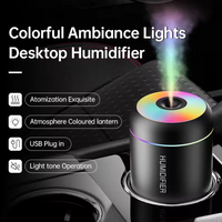 500ml Mini Portable Colorful LED Night Light Ultrasonic Air Humidifier USB
