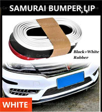 Samurai White Carbon Front Bumper Lip Protector Rubber Body Guard
