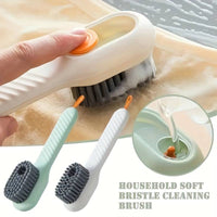 Multi-functional Liquid Dispenser Shoe Brush with Soft Bristles, Plastic