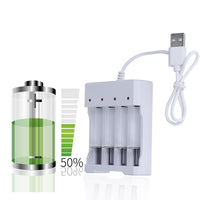 Fast-charging USB Battery Charger with 4 Slots - Smart, Compatible with