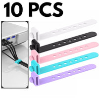 5pcs or 10 Pcs Silicone Cable Organizer Candy Color Data Cable Tie Wire