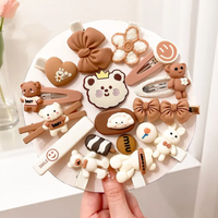 14pcs Cartoon Bear Baby Hair Clips Cute Girls Princess Hairpins Hair Accessories