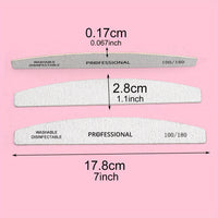 10pcs Professional Nail File Buffer for Home and Salon Manicures - Smooth