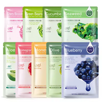 Natural Essence Face Mask 5 Flavour (Organic Collagen Fruits Facial Sheet Mask)