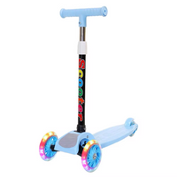 Foldable Kick Scooter Light-Up Wheels 3 Wheel Scooter 5 Height Adjustable