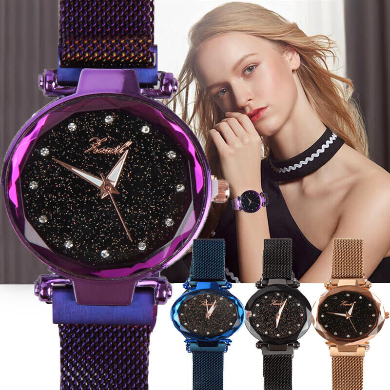 Starry Sky Girls Ladies Magnet Rose Gold Black Gold Blue Purple Red Bronze