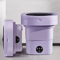 Compact 6.5l 2-in-1 Laundry Washer and Dryer: Folding, Portable Machine for